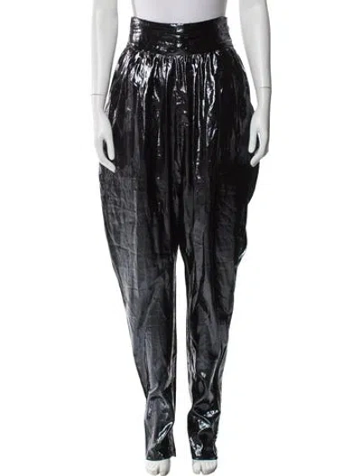 Pre-owned Isabel Marant Silk Straight Leg Pants W/ Tags In Black