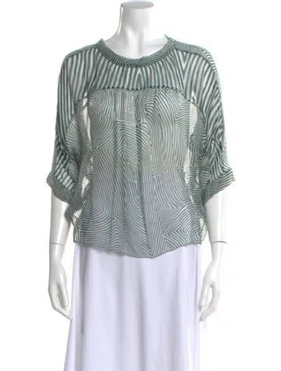 Pre-owned Isabel Marant Silk Striped Blouse In Multi