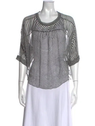 Pre-owned Isabel Marant Silk Striped Blouse In Multi