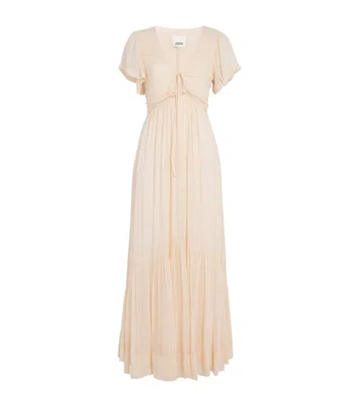 Isabel Marant Silk Tie-neck Agathe Maxi Dress