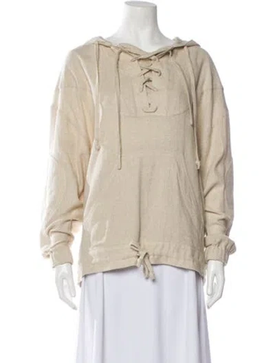 Pre-owned Isabel Marant Silk Tie Neck Sweatshirt In Neutral
