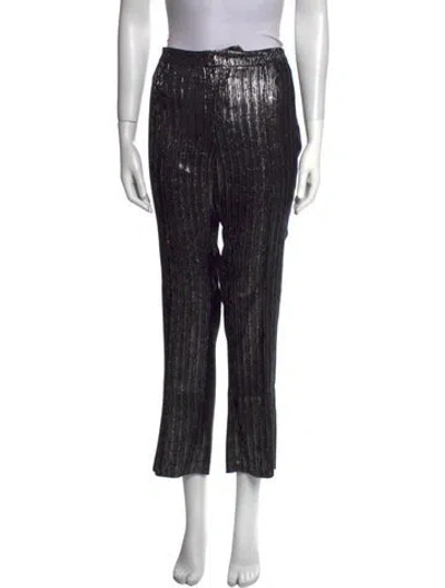 Pre-owned Isabel Marant Silk Wide Leg Pants In Black