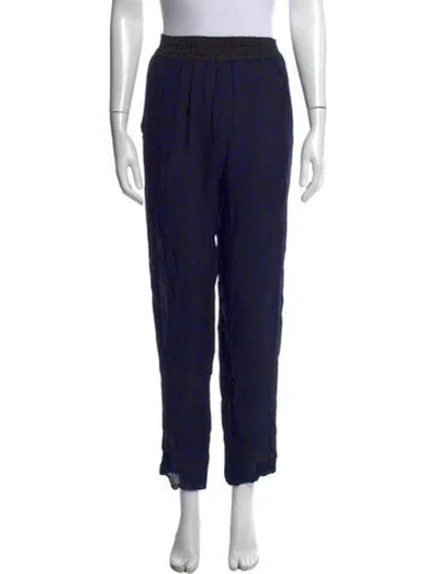 Pre-owned Isabel Marant Silk Wide Leg Pants In Black