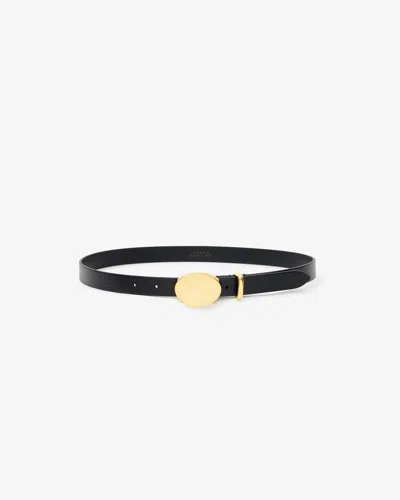 Isabel Marant Silvana Belt In Black And Gold