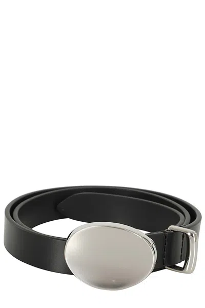 Isabel Marant Silvana Smooth Leather Belt In Black