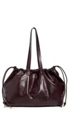 Isabel Marant Silven Ew Tote In Bordeaux Leather In Burgundy