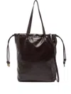 Isabel Marant Silven Drawstring Leather Shoulder Bag In Red