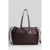 Isabel Marant Silven Ew Tote In Bordeaux Leather In Burgundy