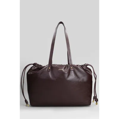 Isabel Marant Silven Ew Tote In Bordeaux Leather In Red