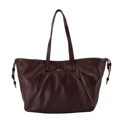 Isabel Marant Silven Gb Shoulder Bag - Leather - Burgundy In Black