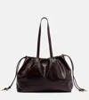 Isabel Marant Silven Large Leather Shoulder Bag In Burgundy