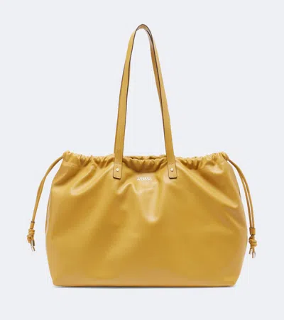 Isabel Marant Silven Large Leather Shoulder Bag In Yellow
