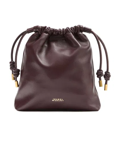 Isabel Marant Silven Mini Shoulder-strap Bag In Burgundy
