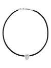 Isabel Marant Silver Ball Necklace In Black