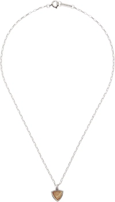 Isabel Marant Silver Cheerful Necklace In Nlsi