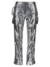 Isabel Marant Trousers Featuring Adjustable Straps And Metallic Finish In Silver