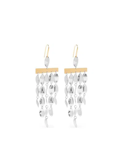 Isabel Marant Silver Drop Earrings In Metallic
