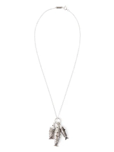 Isabel Marant River Fish Pendant Necklace In Silver