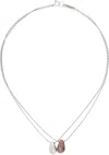 Isabel Marant Silver Imala Necklace In Rosewood