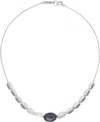 Isabel Marant Silver Leotie Necklace In Navy/silver