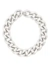 Isabel Marant Chunky Curb-chain Necklace In Gray