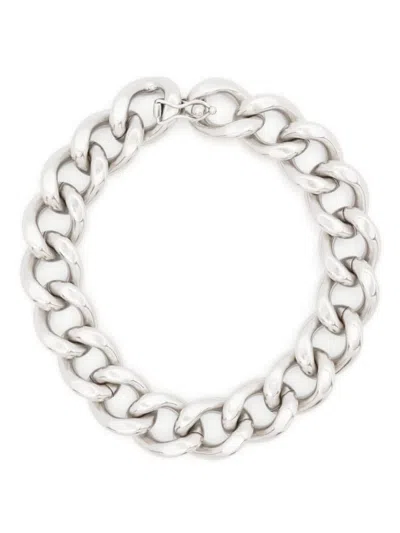 Isabel Marant Chunky Curb-chain Necklace In Gray