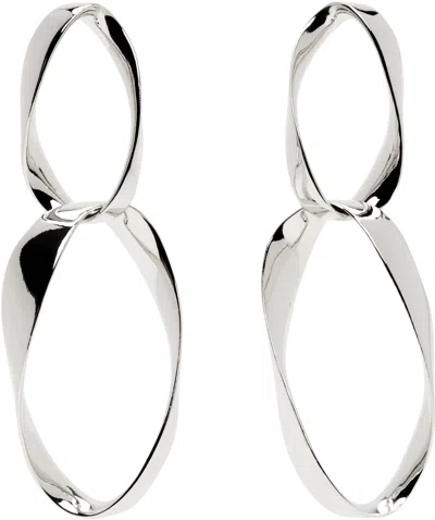 Isabel Marant Long Hoop Earrings In Silver