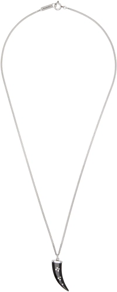 Isabel Marant Silver Maji Chain Necklace In Bksi