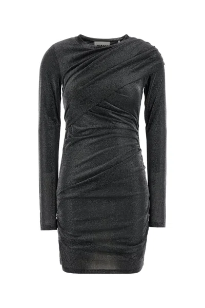 ISABEL MARANT MINI ABITO DENISE IN MISTO NYLON ARGENTO  DONNA