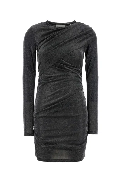 ISABEL MARANT SILVER NYLON BLEND DENISE MINI DRESS
