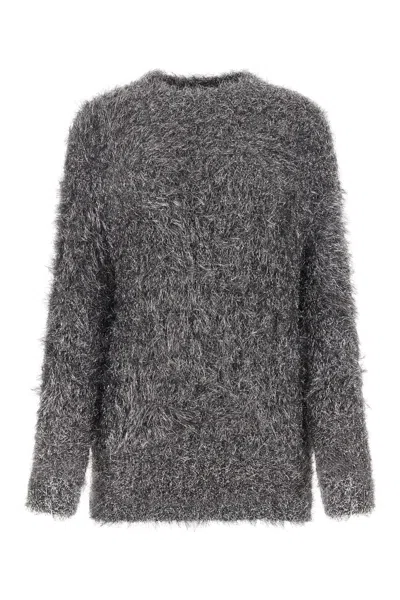 ISABEL MARANT SILVER NYLON BLEND WAYNE SWEATER