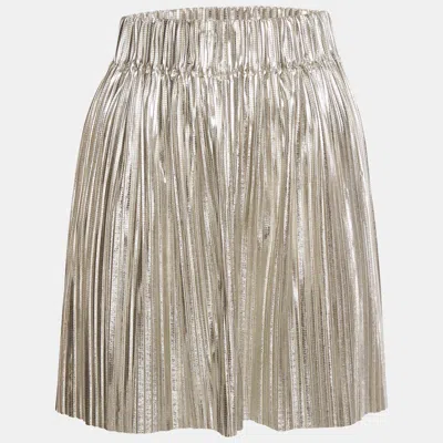 Isabel Marant Silver Plisse Delpha Mini Skirt