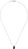 Isabel Marant Silver Stone Necklace In Bksi