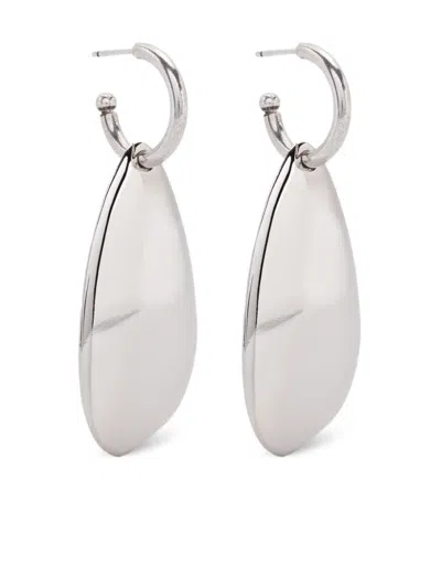 Isabel Marant Silver Teardrop Earrings In Metallic