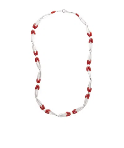 Isabel Marant Silver-tone Beaded Necklace In Metallic
