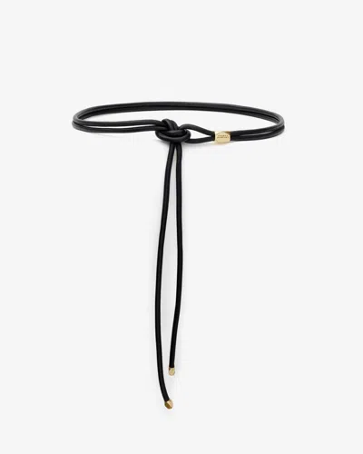 Isabel Marant Silvia Belt In Black And Gold
