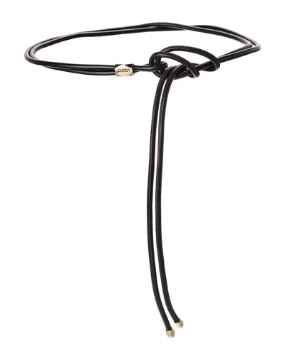 Isabel Marant Silvia Leather Belt In Black