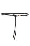 Isabel Marant Silvia Leather Belt In Black/gold