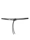 Isabel Marant Silvia Leather Belt In Black/silver