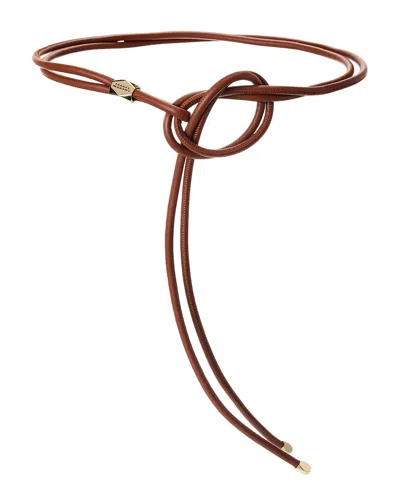 Isabel Marant Silvia Leather Belt In Brown