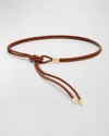 Isabel Marant Silvia Tied Leather Belt In Cognac Gold