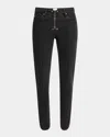 Isabel Marant Five-pocket Trousers With Belt Loops And Contrast Stitching In Black