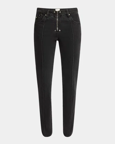 ISABEL MARANT SILVIANA ZIPPER SKINNY-LEG JEANS
