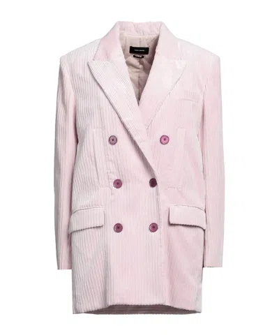 Isabel Marant Simple Corduroy Double Breasted Coat In Multi