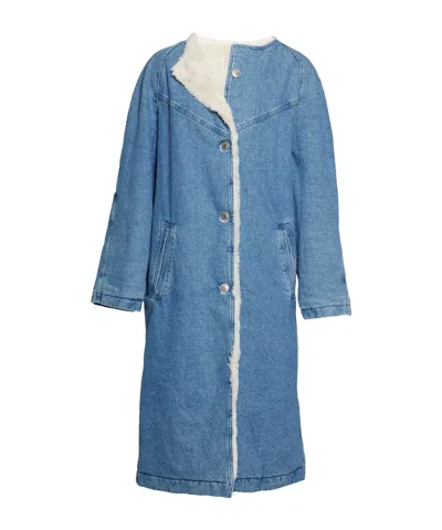 Isabel Marant Simple Denim Coat In Blue