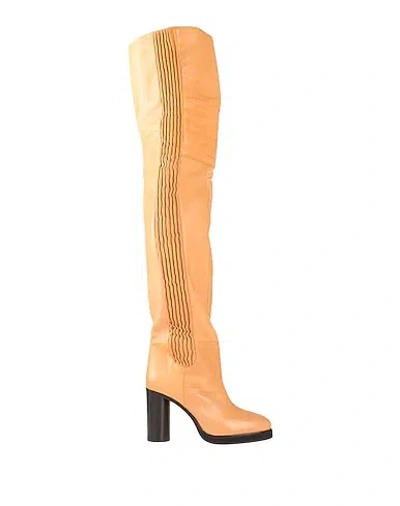 Isabel Marant Simple Genuine Leather Over-the-knee Boots In Orange