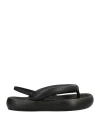 Isabel Marant Simple Leather Flip-flops In Black