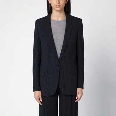 Isabel Marant Single-breasted Pinstripe Omelia Jacket Blue In Multicolor