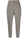 Isabel Marant Houndstooth-pattern Cropped Trousers In Black