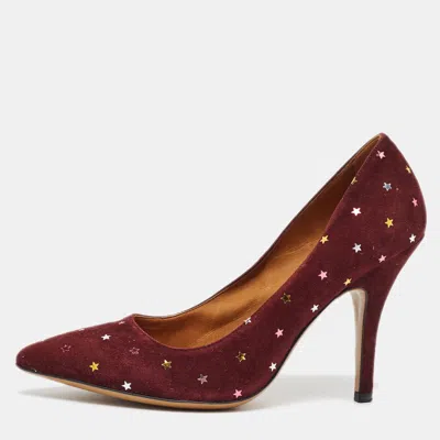 Pre-owned Isabel Marant Size 37 Burgundy Suede Pumps